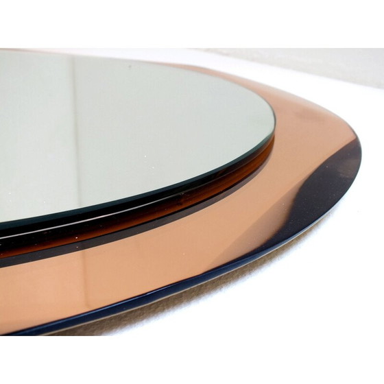 Image 1 of Specchio vintage Antonio Lupi Luxor cristal art rosecopper 1950