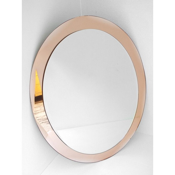 Image 1 of Specchio vintage Antonio Lupi Luxor cristal art rosecopper 1950