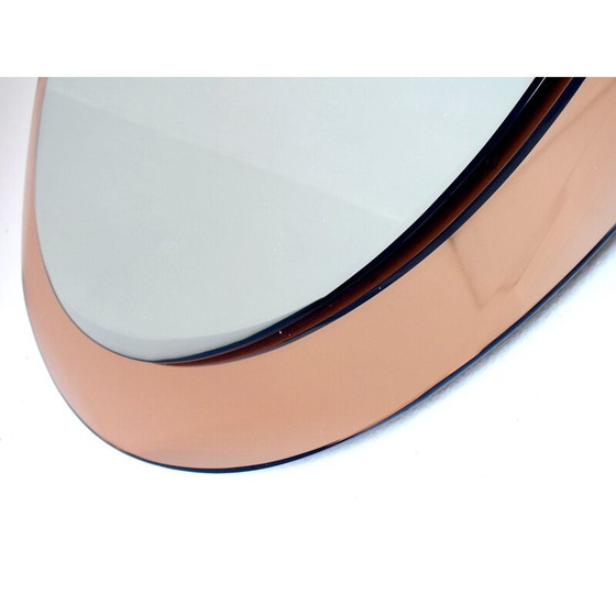 Image 1 of Specchio vintage Antonio Lupi Luxor cristal art rosecopper 1950