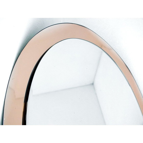 Image 1 of Specchio vintage Antonio Lupi Luxor cristal art rosecopper 1950