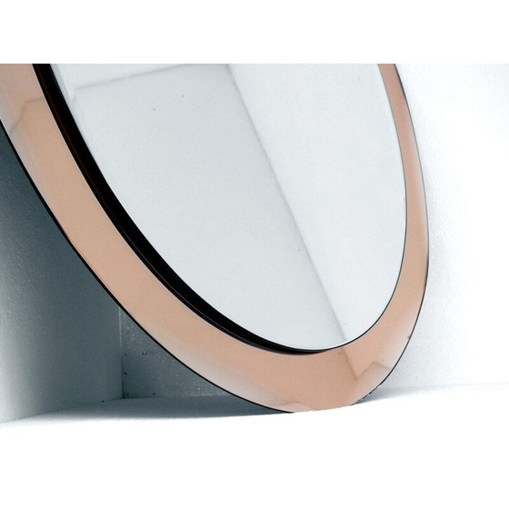 Image 1 of Specchio vintage Antonio Lupi Luxor cristal art rosecopper 1950