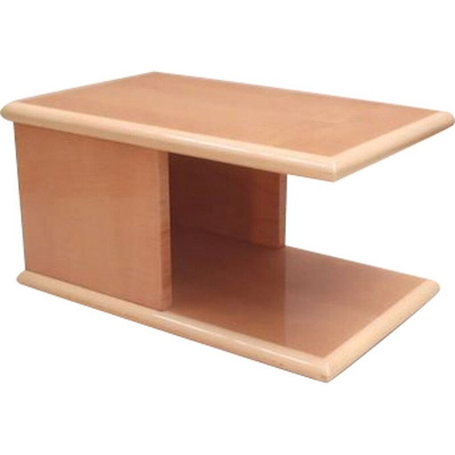 Pair of vintage veneer end tables by Jean-Claude Mahey, 1970