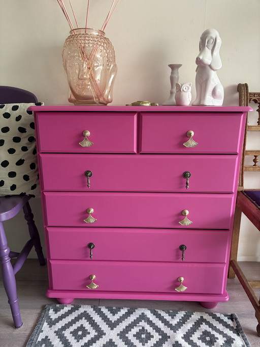 Pink Punch Chest of Drawers