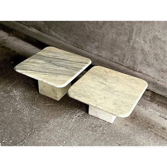 Image 1 of Coppia di tavolini in marmo vintage, anni '60