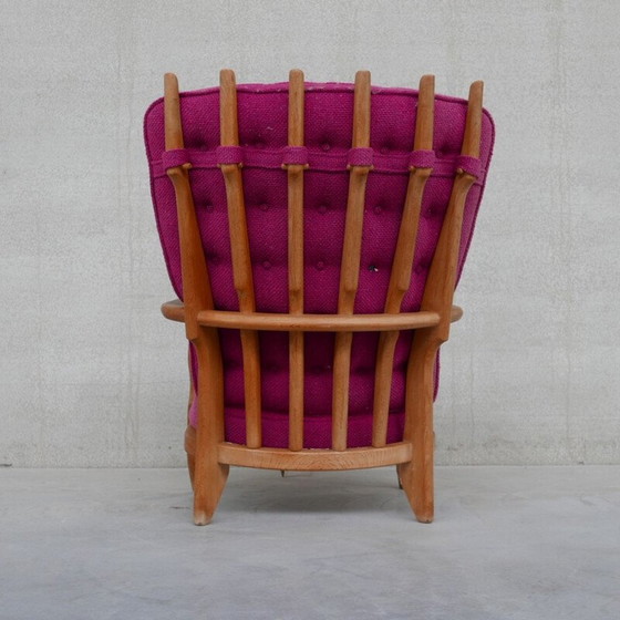 Image 1 of Sillón "Repos" de mediados de siglo de madera de roble de Guillerme et Chambron, Francia, década de 1960