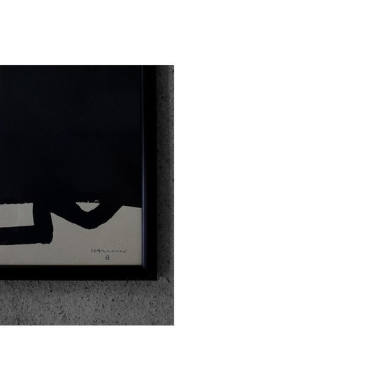 Image 1 of Vintage painting on cardboard by Eduardo Chillida