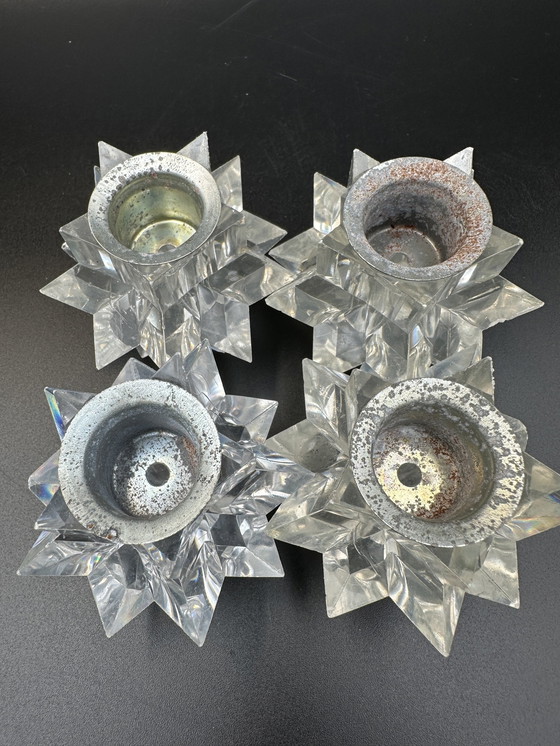 Image 1 of 4 X Mid - Century Lucite Candlestick Set
