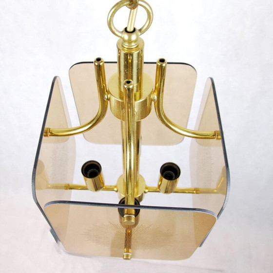 Image 1 of Lampada a sospensione vintage in ottone, 1980