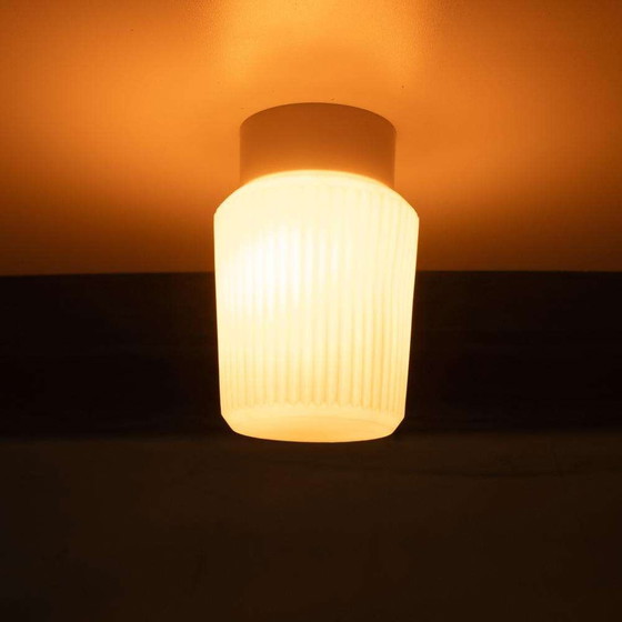 Image 1 of Space age glass ceiling lamp ribs, minimalist glass lamp