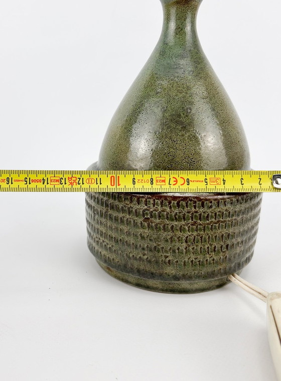 Image 1 of  Rogier Vandeweghe For Amphora - Table Lamp - Glazed Ceramic With Green Glaze.