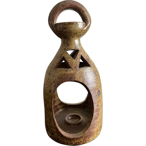 Vintage candlestick in pyrite sandstone by Guy Baudat, 1960