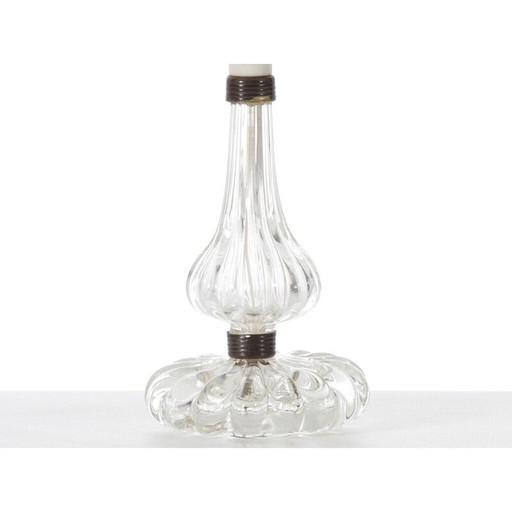 Pair of vintage crystal table lamps by Carl Fagerlund for Orrefors