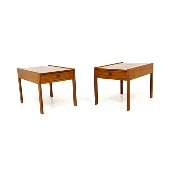 Image 1 of Pair of vintage walnut night stands, Sweden 1960