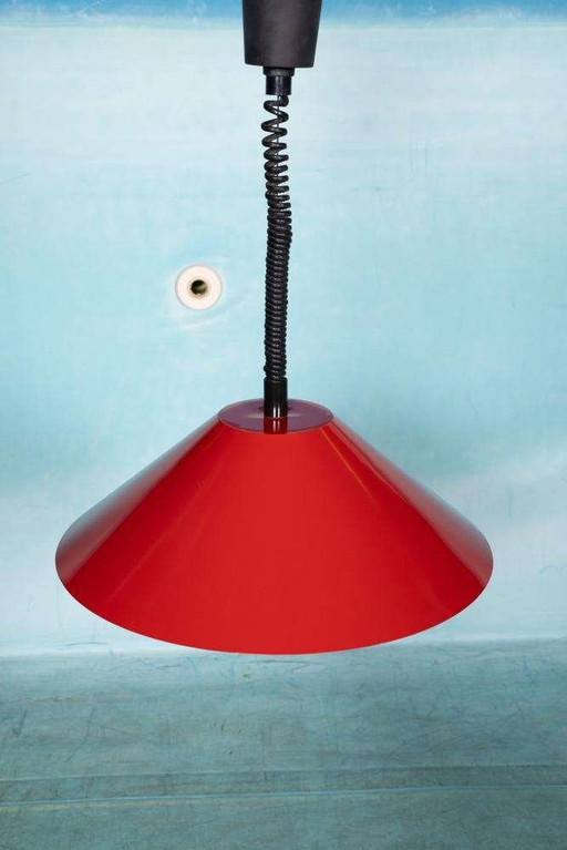Lampada a sospensione vintage di design danese, lampada a sospensione minimalista Horn anni '70
