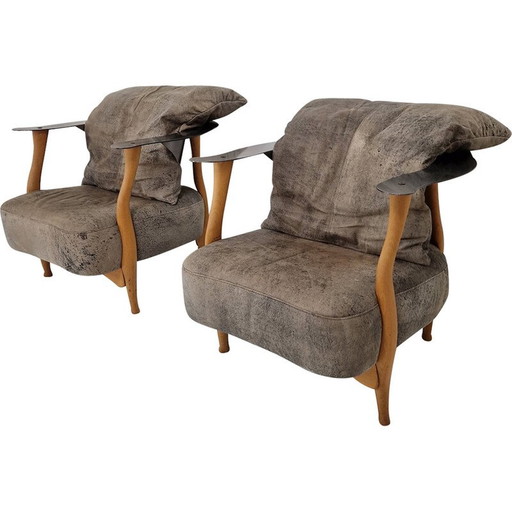 Pair of vintage ‘Fantasy Island’ armchairs by Kurt Bayer, 1980s