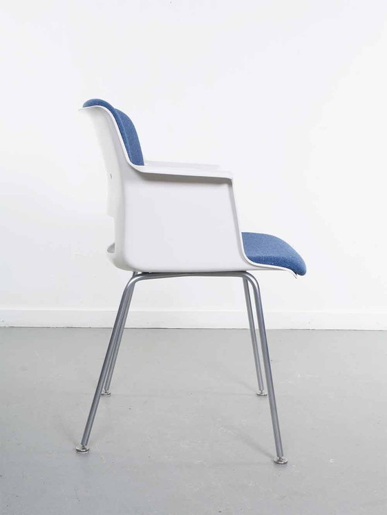 Image 1 of Set Of 4 (Ice Blue) Gispen Dining Chairs - A.R. Cordemeyer