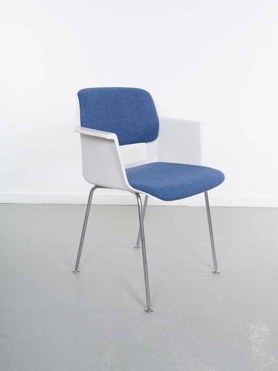 Image 1 of Set Of 4 (Ice Blue) Gispen Dining Chairs - A.R. Cordemeyer