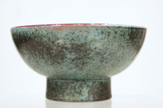 Image 1 of Leandro Lega À Faenza - Spotted Enamel Ceramic Bowl Italy Circa 1960