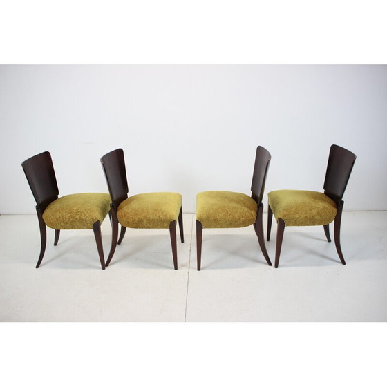 Image 1 of Set of 4 vintage Art Deco dining chairs H-214 by Jindrich Halabala for Up Závody, 1930s