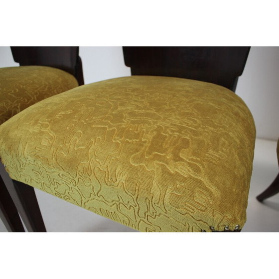 Image 1 of Set of 4 vintage Art Deco dining chairs H-214 by Jindrich Halabala for Up Závody, 1930s