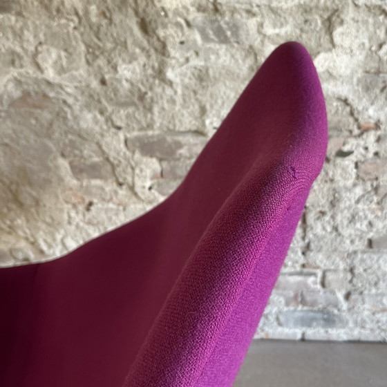 Image 1 of Rocking Chair In Pink Purple Upholstery By Geoffrey Harcourt