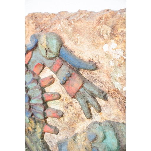 Lot of 5 vintage resin paintings, 1990