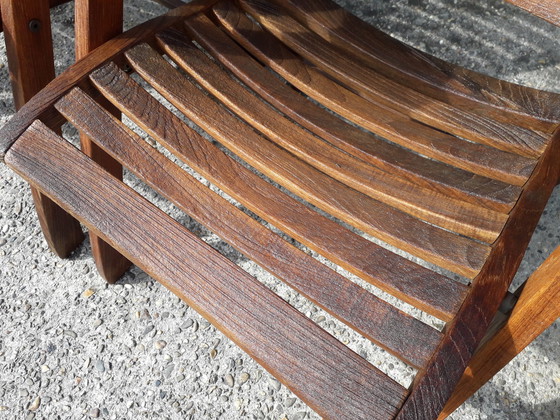 Image 1 of 4 chaises empilables Queen's Teak, pliantes