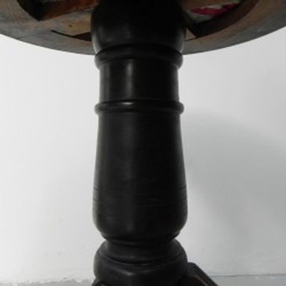 Image 1 of Art Deco piano stool on tripod 