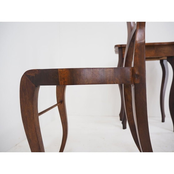 Image 1 of Vintage Beidermeier wooden dining set, 1850