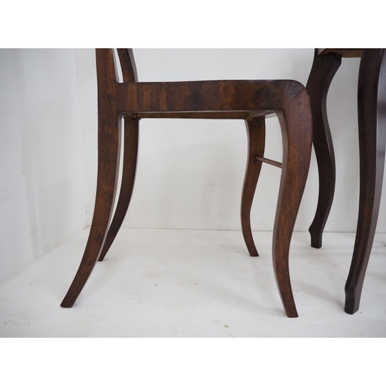 Image 1 of Vintage Beidermeier wooden dining set, 1850
