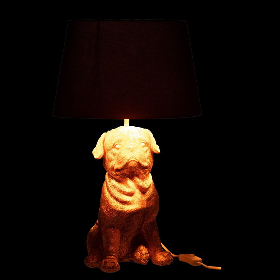 Image 1 of Table Lamp Dog Gold