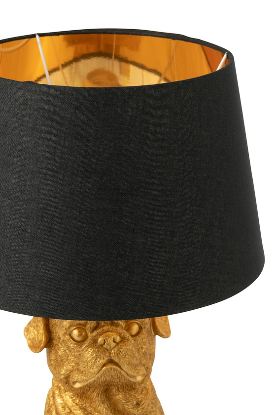 Image 1 of Table Lamp Dog Gold