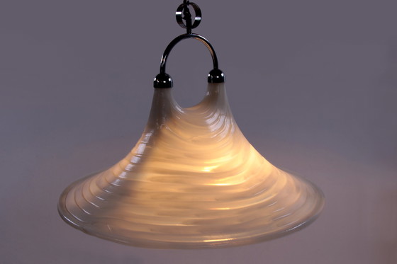 Image 1 of Lampada a sospensione vintage Space Age White Cristallux Germania anni '70
