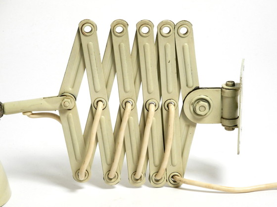 Image 1 of Original Mid Century Beige Industrial Design Foldable Extendable Wall "Scissor" Lamp From Sis