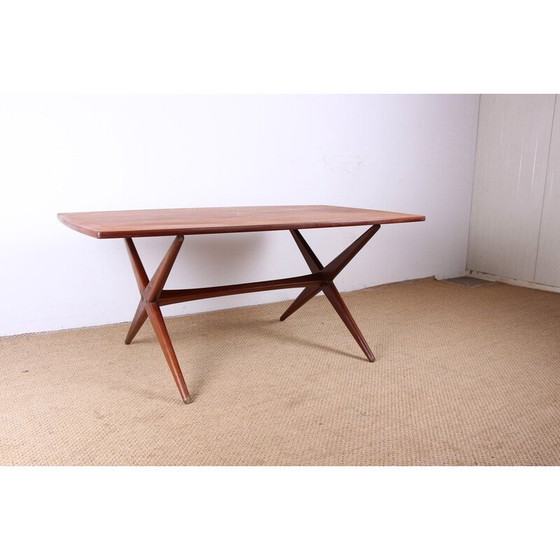 Image 1 of Scandinavian vintage teak high and low table, 1960