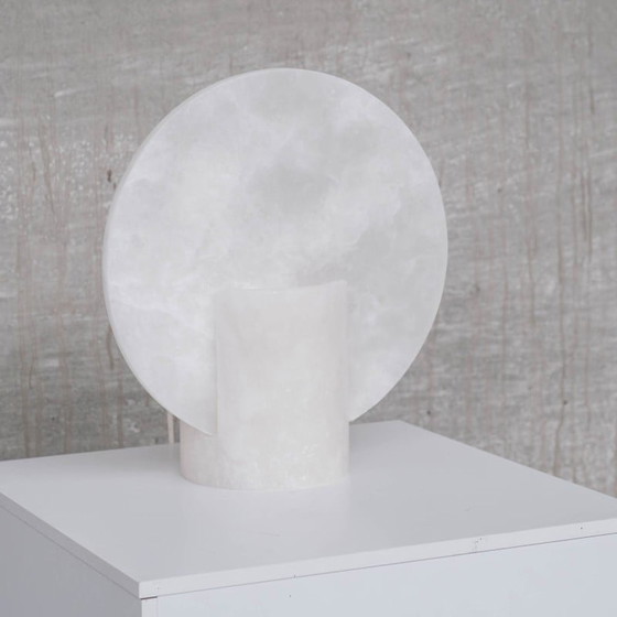 Image 1 of Pair of vintage alabaster table lamps, Spain 1990s