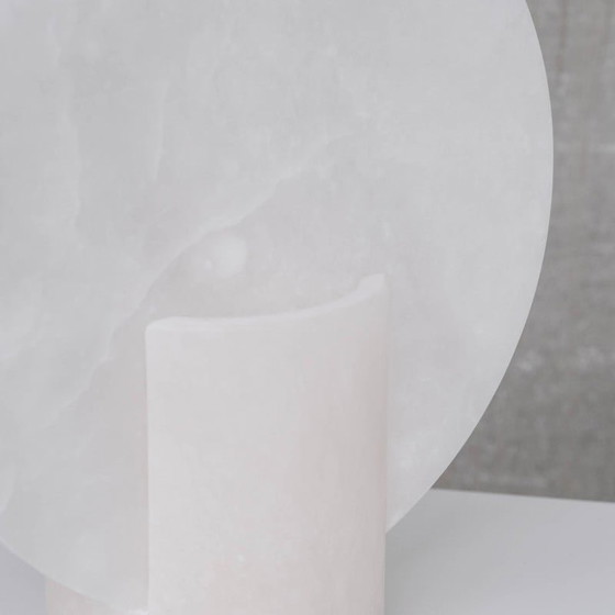 Image 1 of Pair of vintage alabaster table lamps, Spain 1990s