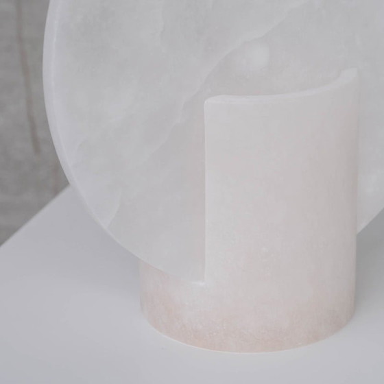 Image 1 of Pair of vintage alabaster table lamps, Spain 1990s