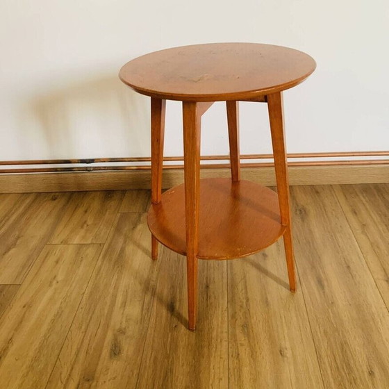 Image 1 of Vintage 2-tier pedestal table, 1960