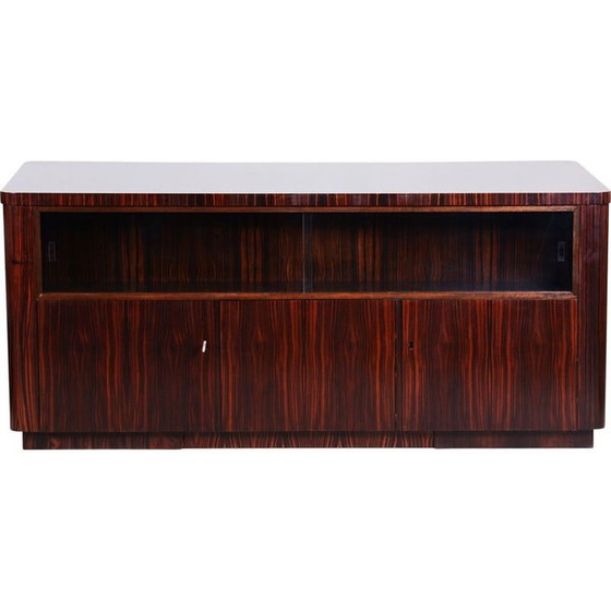 Image 1 of Vintage ebony and oak desk, France 1930