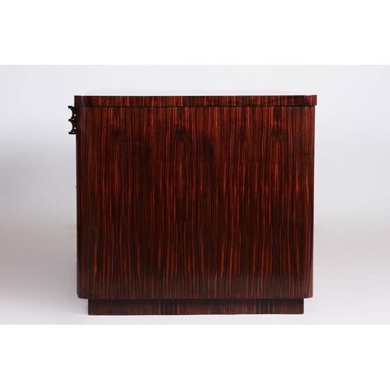 Image 1 of Vintage ebony and oak desk, France 1930