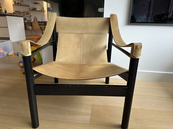 Image 1 of Abel Gonzalez Safari Sling Lounge Chair Cognac Leather