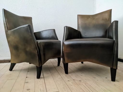 2x Bart Van Bekhoven Sheepskin leathers