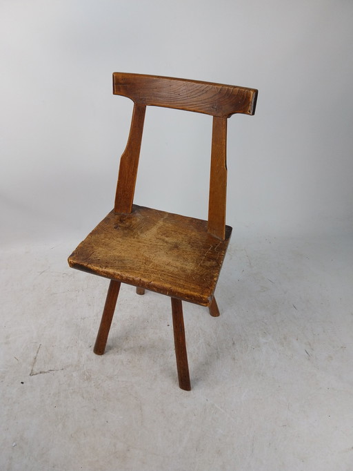 1 X Brutalist Chair. Presumably African .1900'S