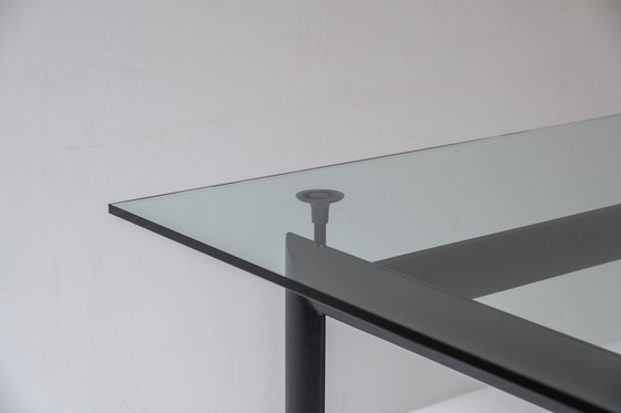 Image 1 of Rectangular glass dining table from the 1980s. 