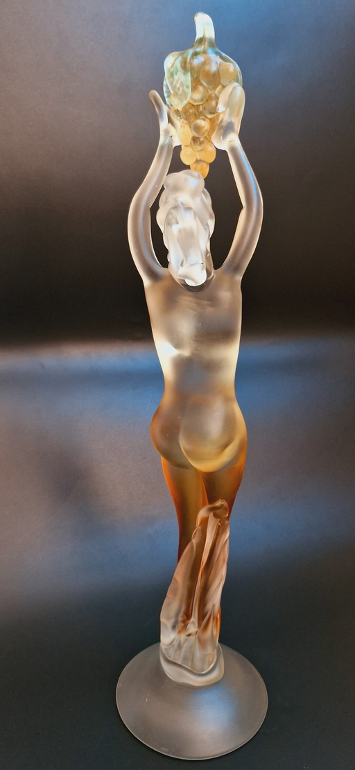 50'S Seguso Large Murano Glass Frosted Nude Sculpture