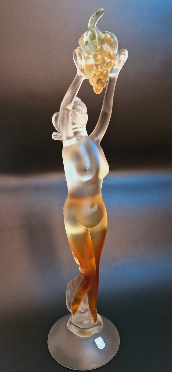 Image 1 of 50'S Seguso Large Murano Glass Frosted Nude Sculpture