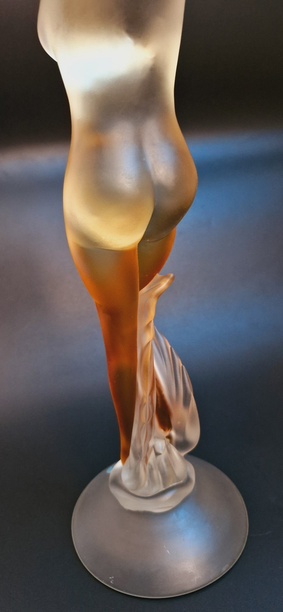 Image 1 of 50'S Seguso Large Murano Glass Frosted Nude Sculpture