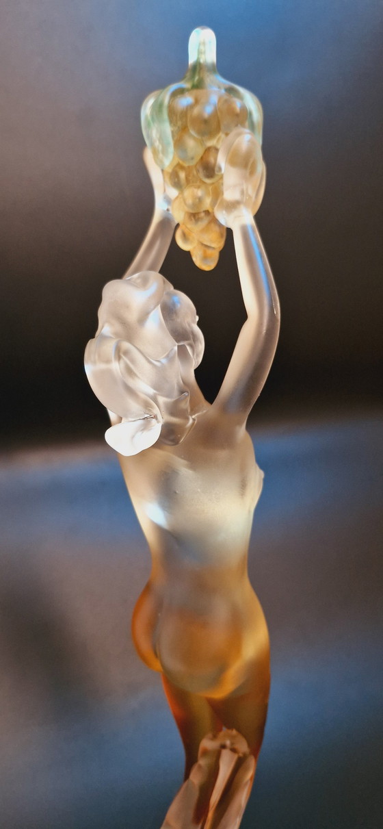 Image 1 of 50'S Seguso Large Murano Glass Frosted Nude Sculpture