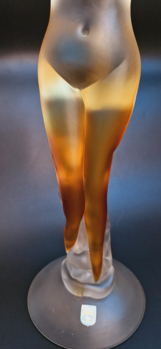 Image 1 of 50'S Seguso Large Murano Glass Frosted Nude Sculpture